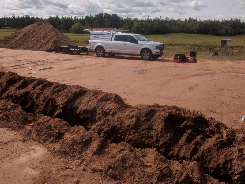 Trenching for a new build service