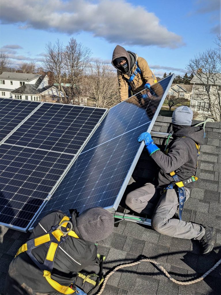 Power East Electric: solar crew install